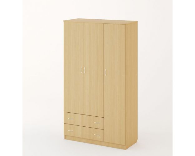 Шкаф распашной 3-х створчатый с 2 ящ (Беленый дуб)