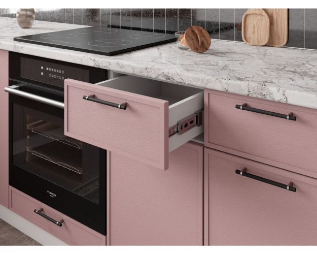 Модульная кухня Марта 1816х3600 Пудра Скин