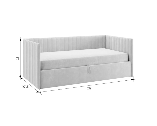 Кровать-софа Твикс нежно-розовый (велюр)