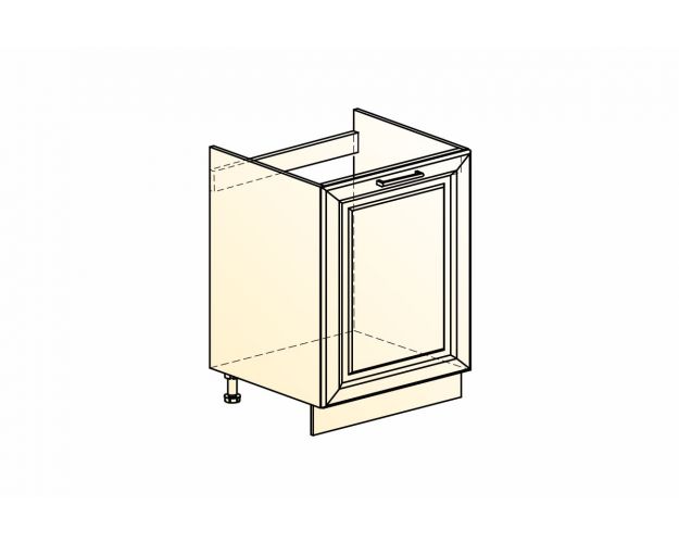 Монако Шкаф рабочий под мойку L600 (1 дв. гл.) (Белый/Мята матовый)
