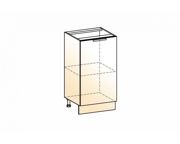 Стоун Шкаф рабочий L400 (1 дв. гл.) (белый/палисандр)