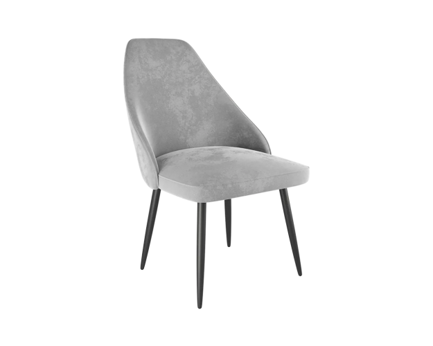 Стул Милан 2 серый велюр / черный