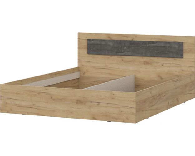 Кровать с основанием 1600 МСП-1 дуб золотой / камень тёмный