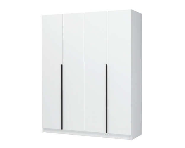 Шкаф четырехдверный Лион белый 