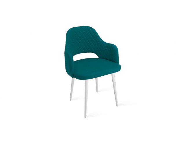 Стул «Калипсо» К1К Белый/Велюр Confetti Izumrud
