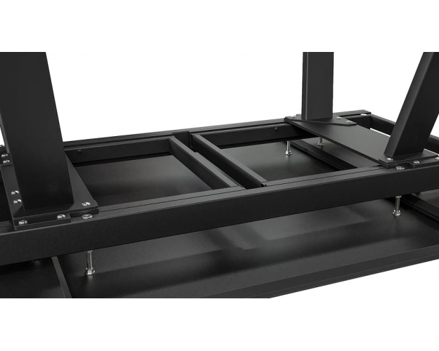 Стол обеденный Дэкстон тип 1 черный муар / серый мрамор