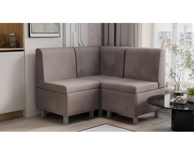 Диван угловой Каир ГН №4 исп.2 велюр Camaro 05 мокко