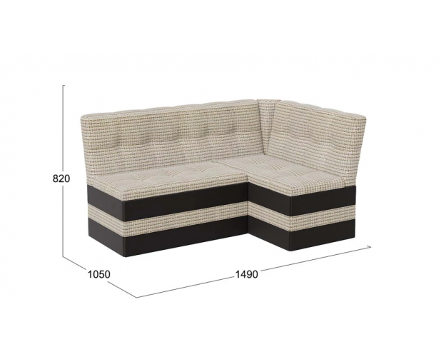 Скамья угловая Оскар исп. 2 Mercury 524 / Luna 051/3