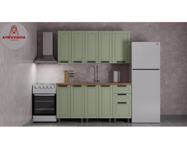 Кухонный гарнитур Лилия 1.6 фисташка