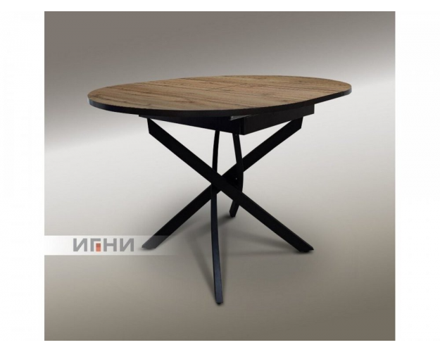 Стол обеденный раздвижной Смит мрамор королевский черный